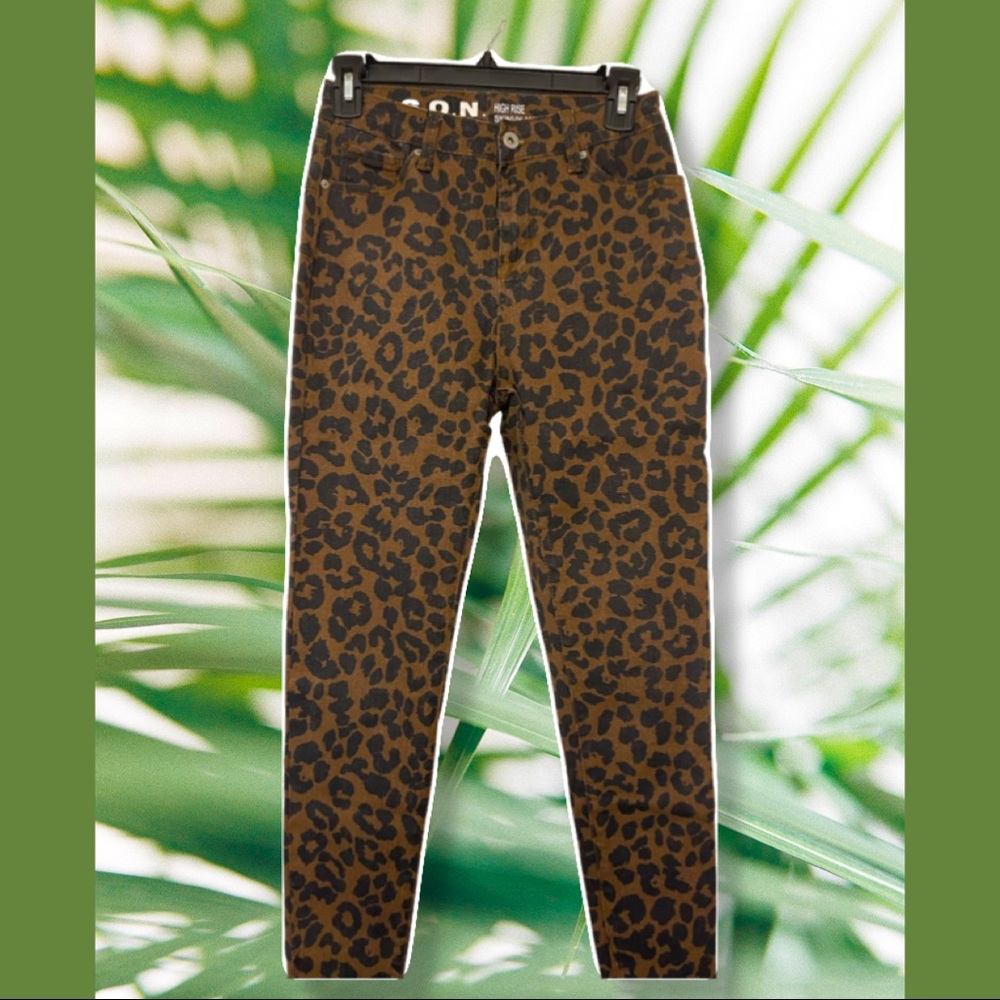 S.O.N. Stretchy Leopard print Jeans.